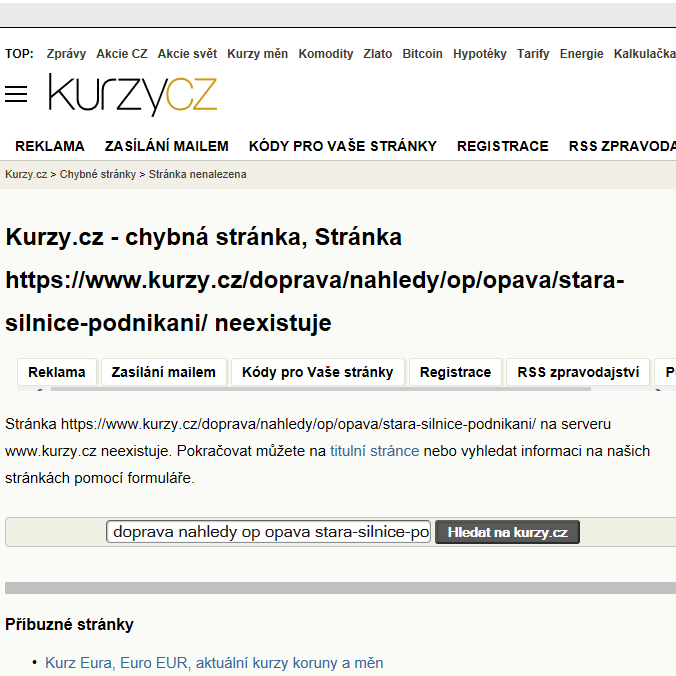 Mapa Stará silnice - Firmy v ulici.