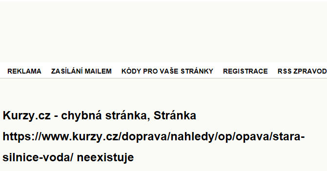 Stará silnice - záplavové mapy stoleté vody