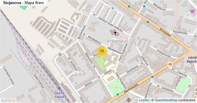 Stojanova - mapa firem