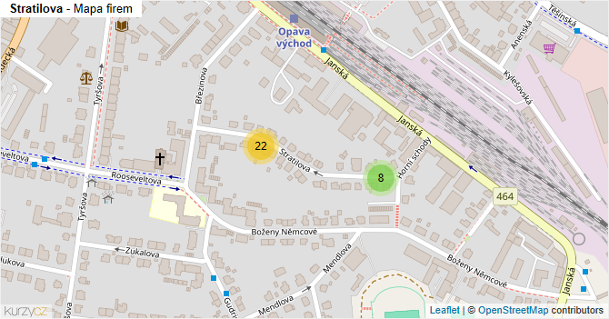 Stratilova - mapa firem