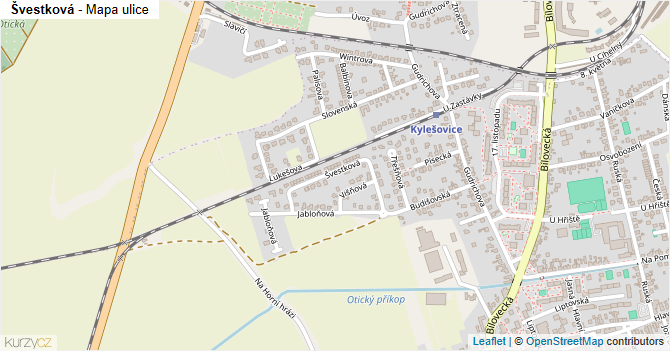 Švestková - mapa ulice