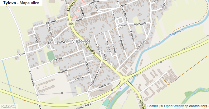 Tylova - mapa ulice