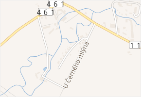 U Černého mlýna v obci Opava - mapa ulice