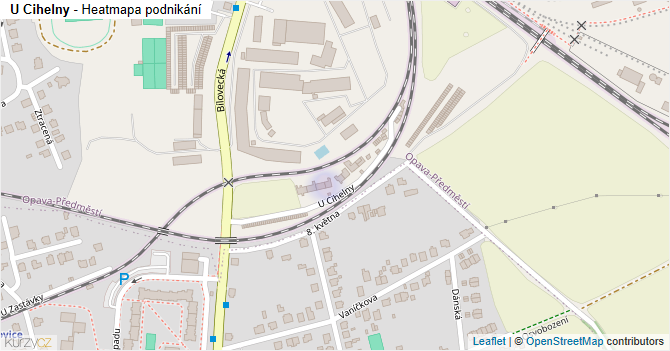 U Cihelny - mapa podnikání