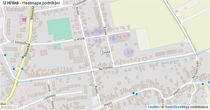 U Hřiště - mapa podnikání