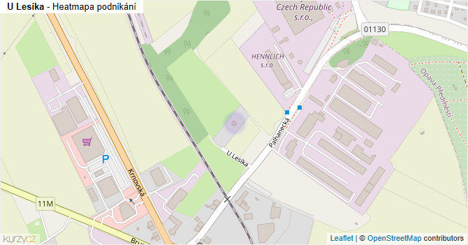 U Lesíka - mapa podnikání