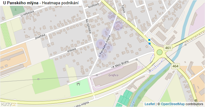 U Panského mlýna - mapa podnikání