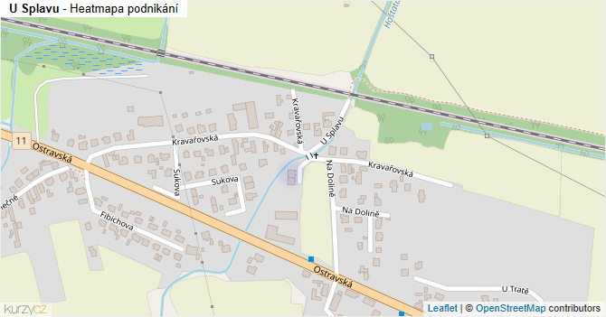 U Splavu - mapa podnikání