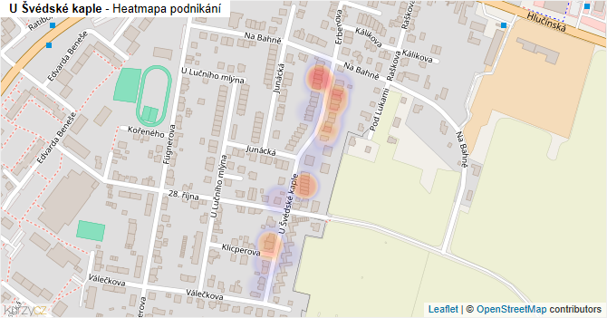 U Švédské kaple - mapa podnikání