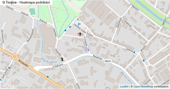 U Trojice - mapa podnikání
