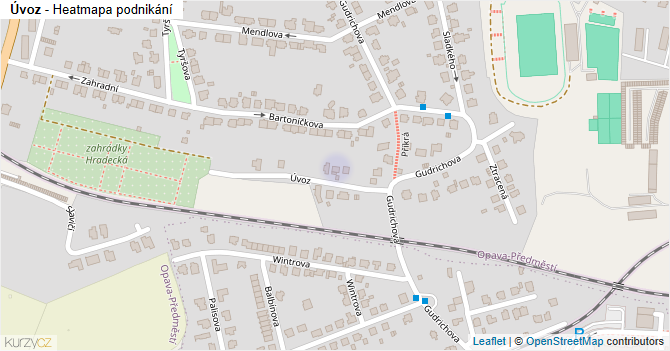 Úvoz - mapa podnikání