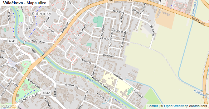 Válečkova - mapa ulice