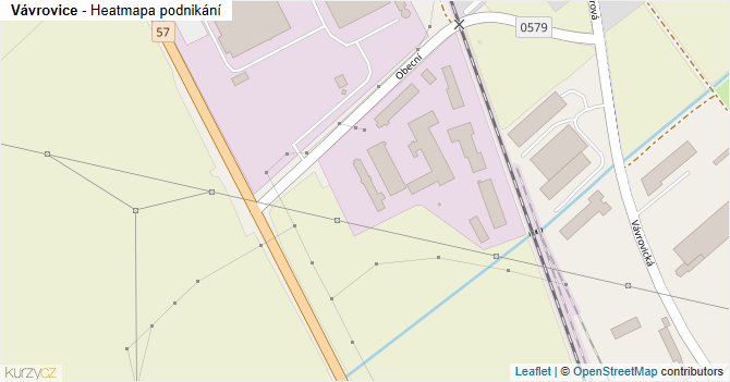 Vávrovice - mapa podnikání