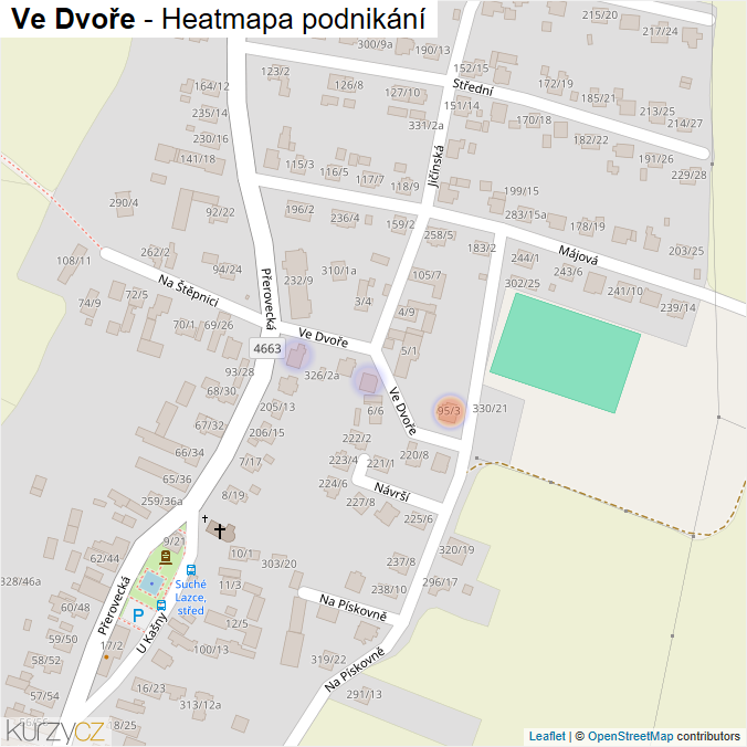 Mapa Ve Dvoře - Firmy v ulici.