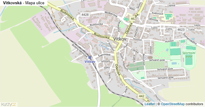Vítkovská - mapa ulice