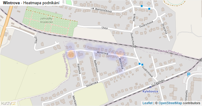 Wintrova - mapa podnikání