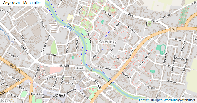 Zeyerova - mapa ulice