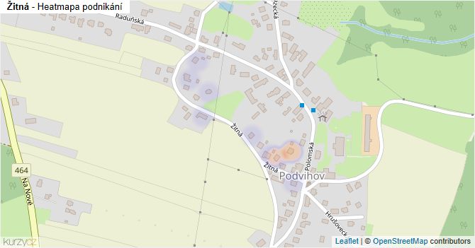 Žitná - mapa podnikání