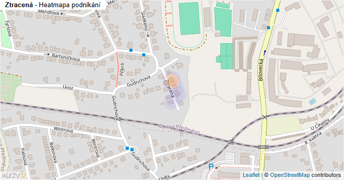 Ztracená - mapa podnikání