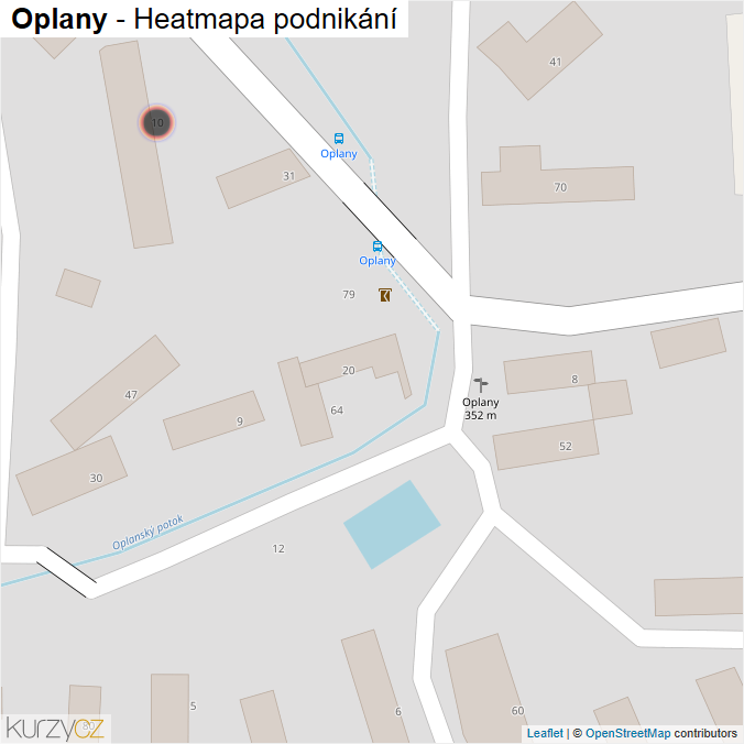 Mapa Oplany - Firmy v obci.
