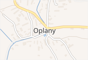 Oplany v obci Oplany - mapa části obce