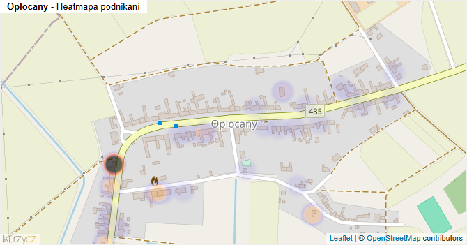 Oplocany - mapa podnikání