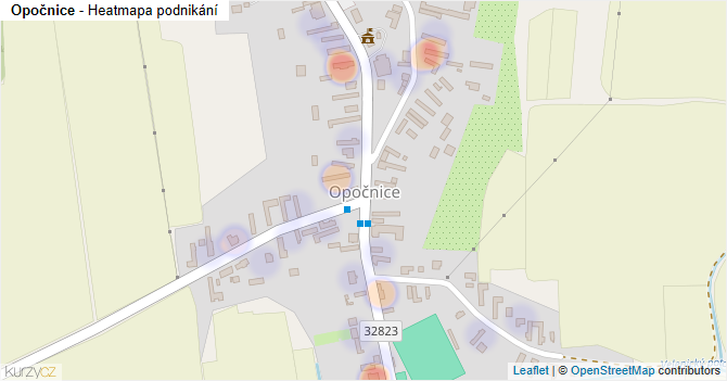 Opočnice - mapa podnikání