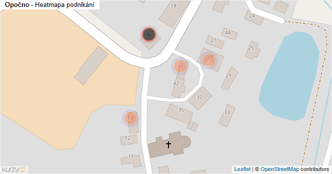 Opočno - mapa podnikání