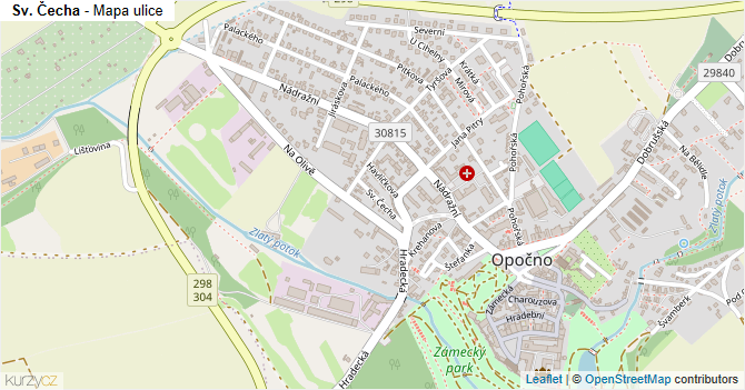 Sv. Čecha - mapa ulice