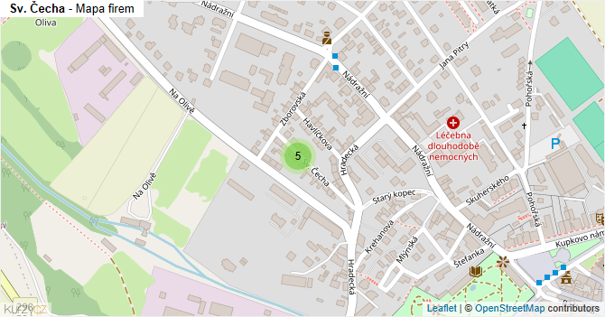 Sv. Čecha - mapa firem