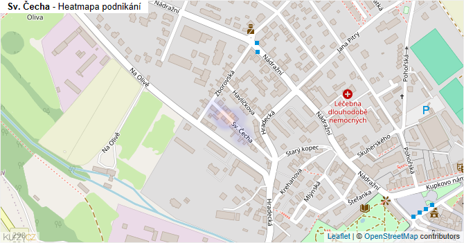 Sv. Čecha - mapa podnikání