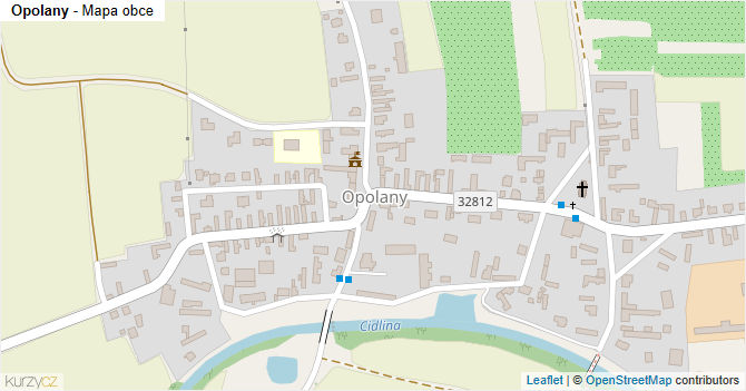 Opolany - mapa obce