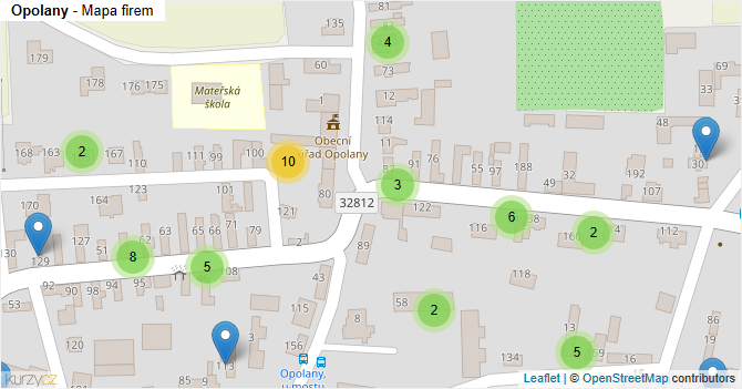 Opolany - mapa firem