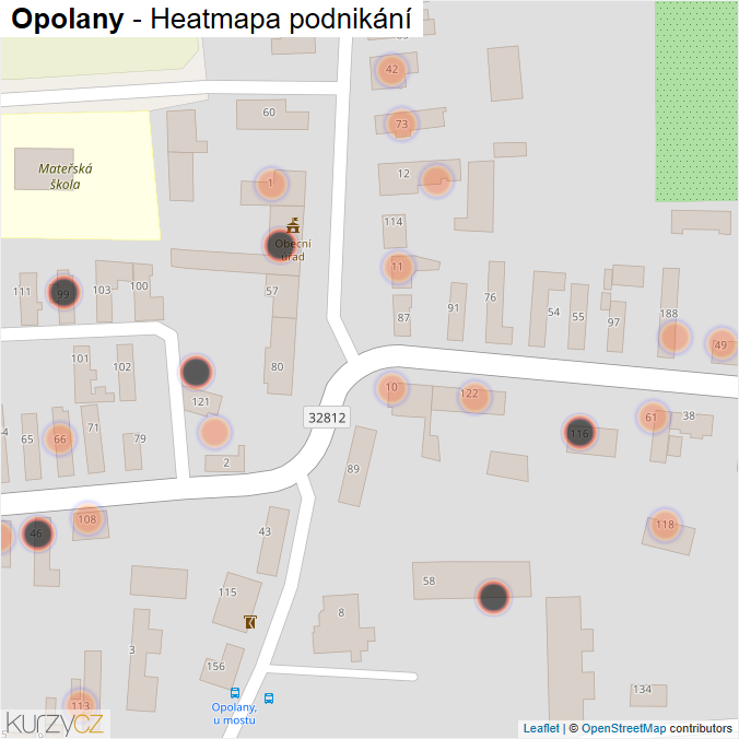 Mapa Opolany - Firmy v obci.