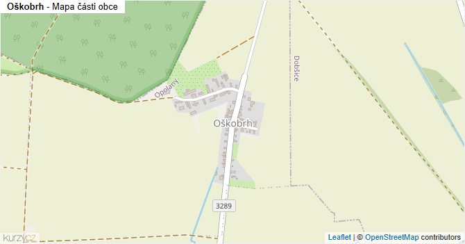 Oškobrh - mapa části obce