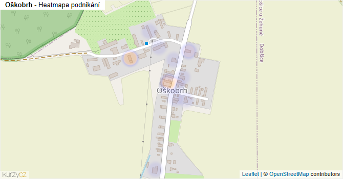 Oškobrh - mapa podnikání