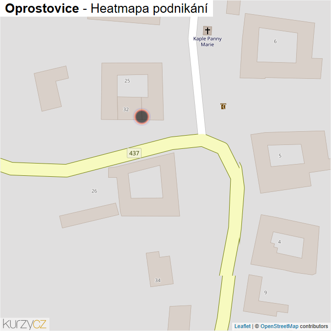Mapa Oprostovice - Firmy v obci.