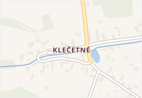 Klečetné v obci Oráčov - mapa části obce
