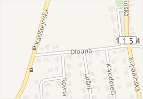 Dlouhá v obci Ořech - mapa ulice
