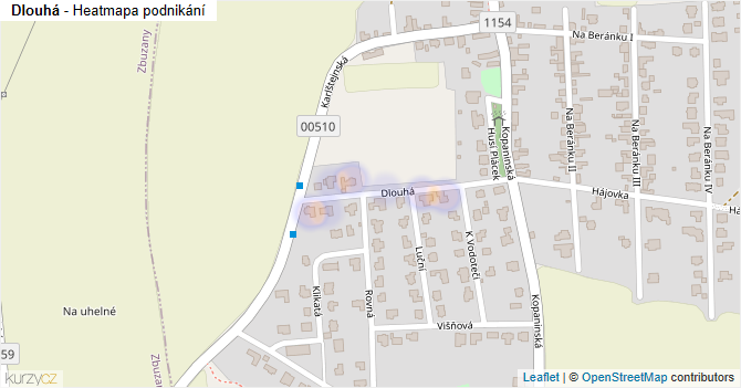 Dlouhá - mapa podnikání