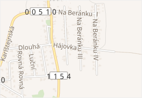 Hájovka v obci Ořech - mapa ulice
