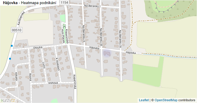 Hájovka - mapa podnikání