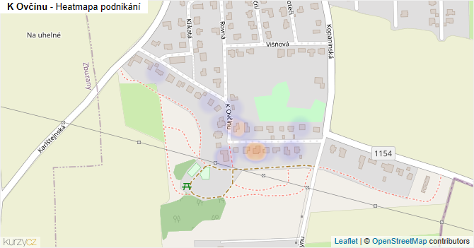 K Ovčínu - mapa podnikání