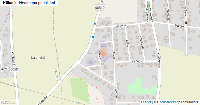 Klikatá - mapa podnikání