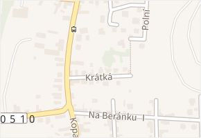 Krátká v obci Ořech - mapa ulice
