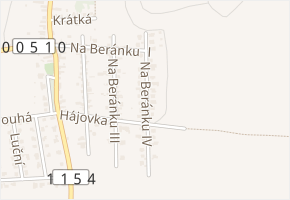 Na Beránku IV v obci Ořech - mapa ulice