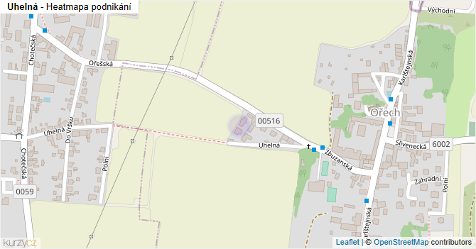 Uhelná - mapa podnikání