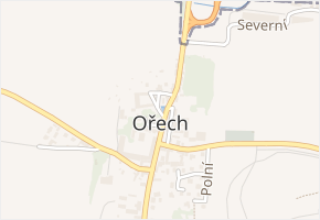 V Chaloupkách v obci Ořech - mapa ulice