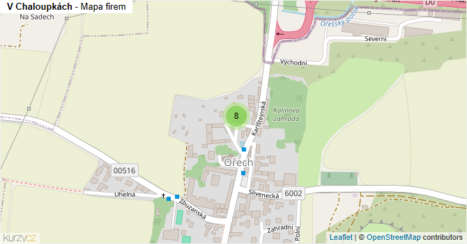 V Chaloupkách - mapa firem