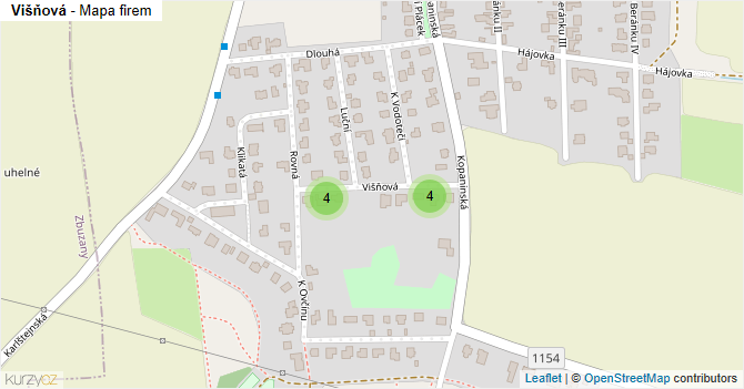 Višňová - mapa firem